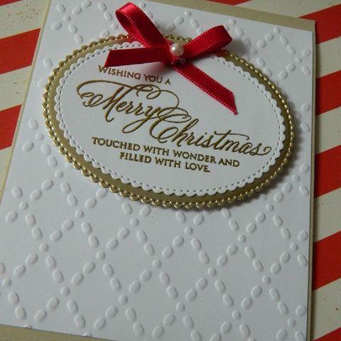 Merry X'mas Wishes - Magenta Ribbon