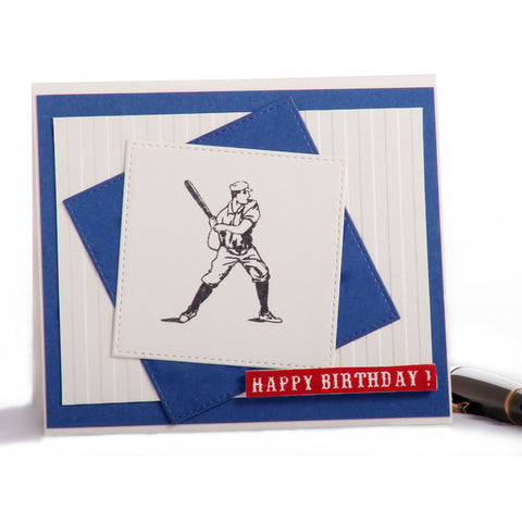 Blue Baseball (Birthday Card)