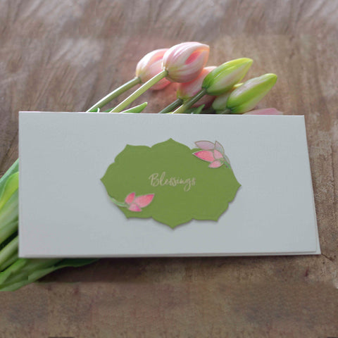 Off-White Lotus Envelope Set of 2