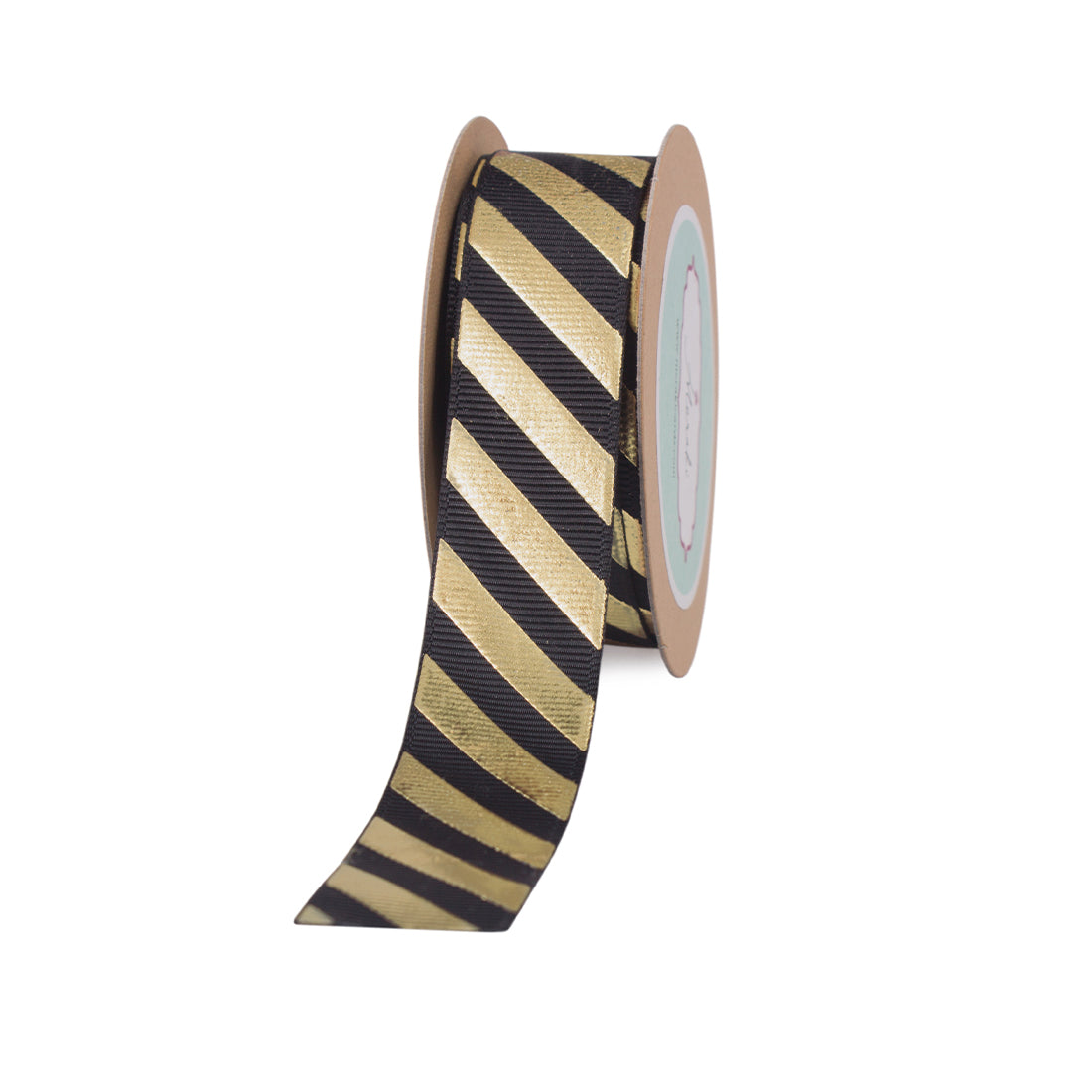 Black With Gold Diagonal Stripes