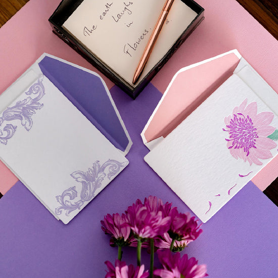 Fleur-ish- Letterpress Notecards