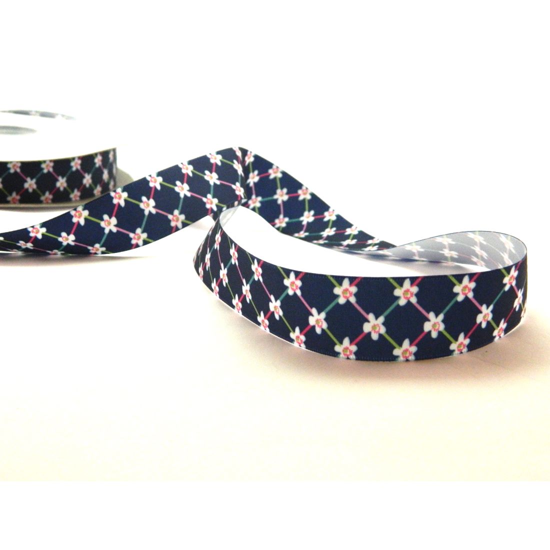 Satin Printed floral ribbon