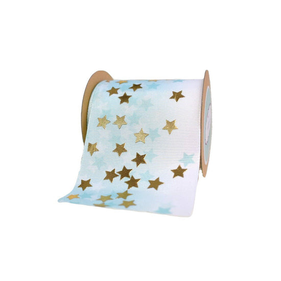 grosgrain with gold Stars
