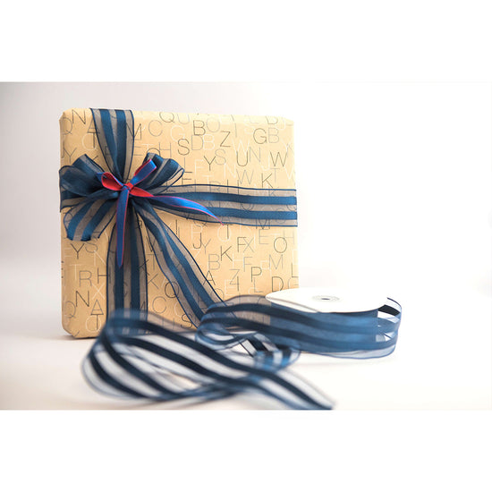 Load image into Gallery viewer, Navy Blue with Satin Stripes
